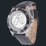 Our First Father's Day Together - Personalized dad Armbanduhr<br><div class="desc">Celebrate a special milestone with the Our First Father's Day Together - Personalized Engraved watch a perfect keepsake for a new dad. This unique and meaningful jewelry is a heartfelt way to commemorate his first Father’s Day with his new baby. Engraved with love, it’s a reminder of the incredible journey...</div>