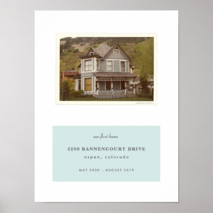 Our First Home Personalized Photo Print Poster