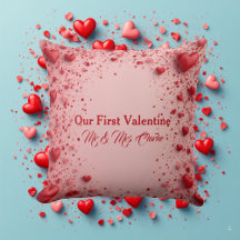 Our First Valentine Mr & Mrs Romantic Hearts