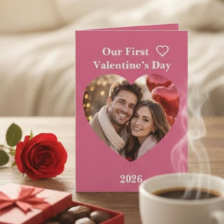 Our First Valentine’s Day Folded Greeting Card Karte