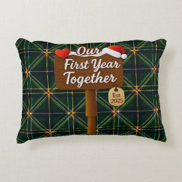 Our First Year Together 2025 Wooden Sign Dekokissen