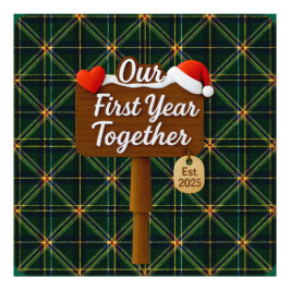 Our First Year Together 2025 Wooden Sign Fotodruck