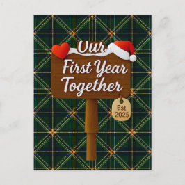Our First Year Together 2025 Wooden Sign Postkarte
