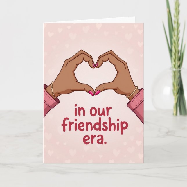 Our Friendship Era Heart Hands Card Karte (Vorderseite)