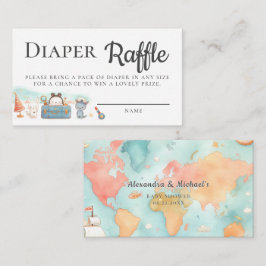 Our Greatest Adventure Diaper Raffle Baby Shower Begleitkarte