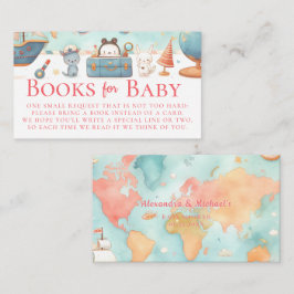 Our Greatest Adventure Map Pink Books Baby Shower Begleitkarte
