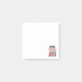 Our Greatest Strength Is Faith in God Quote Post-it Klebezettel