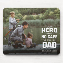 Our Hero Wears No Cape Custom Photo Name Dad