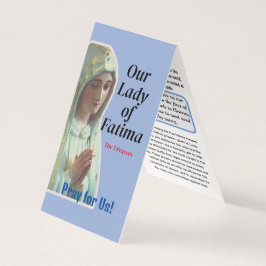Our Lady of Fatima Prayer Card