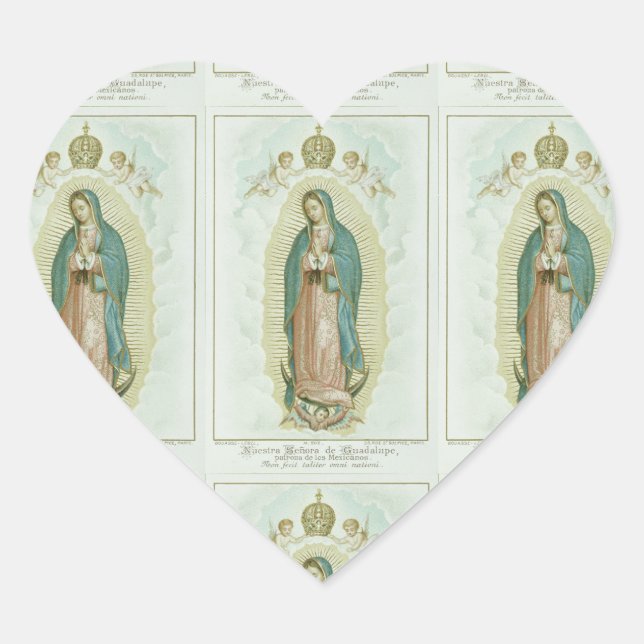 Our Lady Of Guadalupe Herz-Aufkleber (Vorderseite)