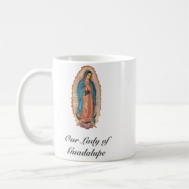 Our Lady of Guadalupe Miraculous Tilma Fine Art Kaffeetasse (Links)