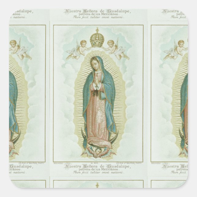 Our Lady Of Guadalupe Quadratischer Aufkleber (Vorderseite)
