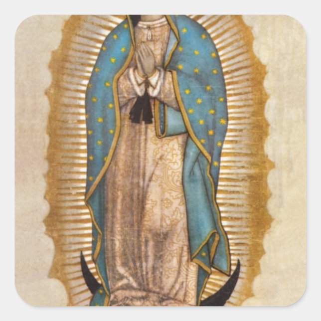 Our Lady Of Guadalupe Quadratischer Aufkleber (Vorderseite)