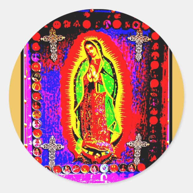 Our Lady Of Guadalupe Runder Aufkleber (Vorderseite)