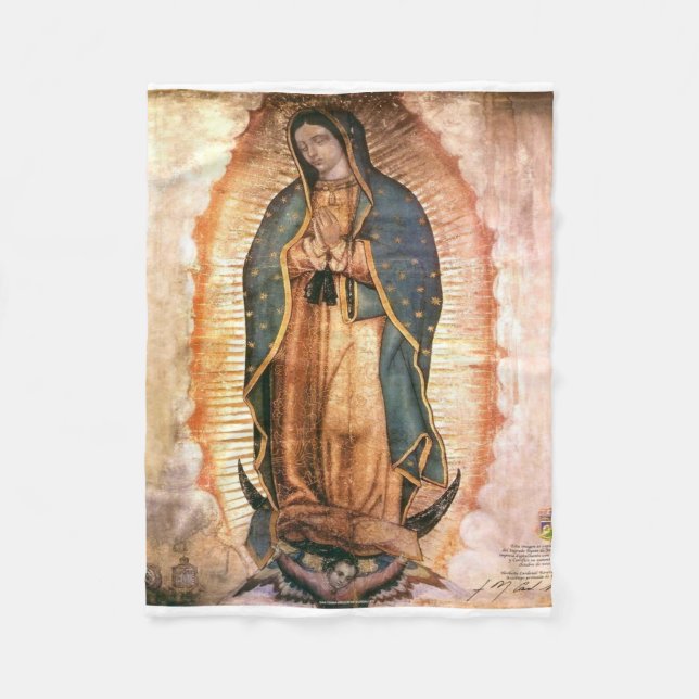Our Lady Of Guadalupe Vintage Fleecedecke (Vorderseite)