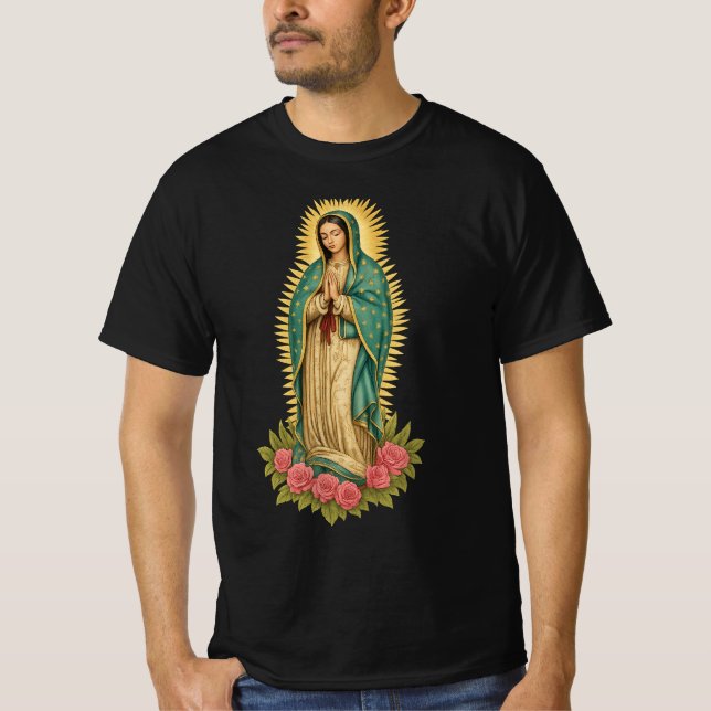 Our Lady of Guadalupe : Virgin Mary Christian T-Shirt (Vorderseite)