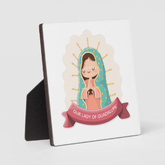 Our Lady of Guadalupe with ribbon Kawaii Style Fotoplatte