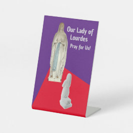 Our Lady of Lourdes Folded Greeting Card Sockelschild