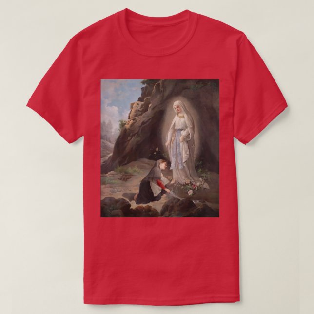 Our Lady of Lourdes St Bernadette Immaculate Mary  T-Shirt (Design vorne)