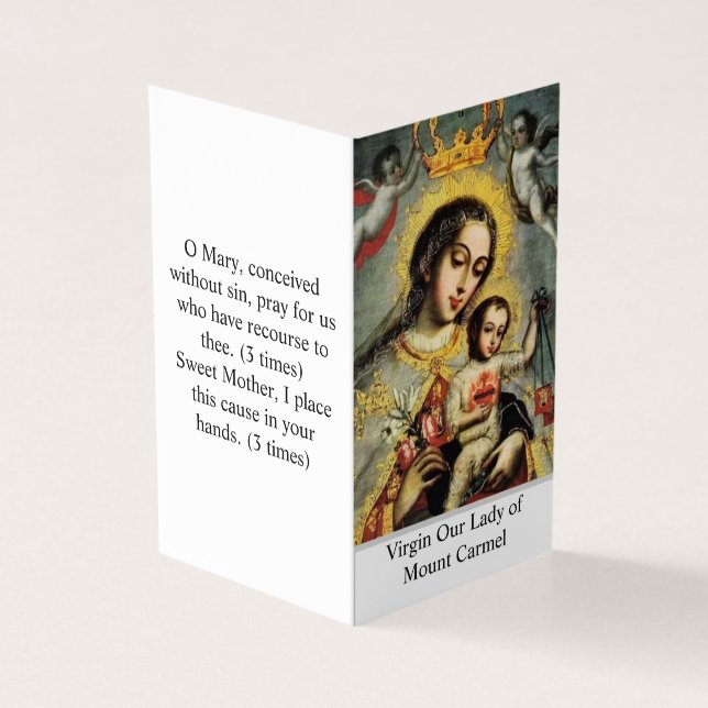 Our Lady of Mount Carmel Prayer Card  (Vorderseite)