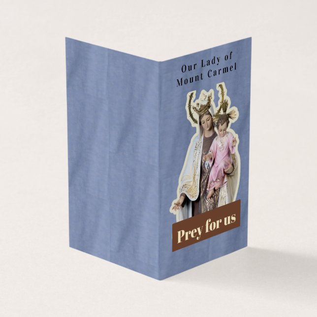 Our Lady of Mount Carmel Prayer Card (Vorderseite)