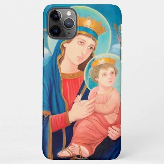 Our Lady of Perpetual Help Catholic iPhone Hülle (Rückseite)