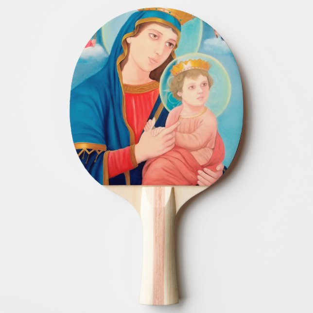 Our Lady of Perpetual Help Catholic Tischtennis Schläger (Vorderseite)