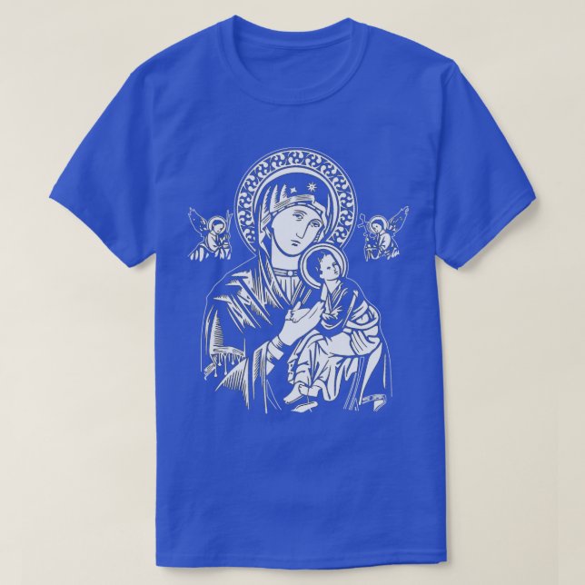 Our Lady Of Perpetual Help on navy 1 T-Shirt (Design vorne)