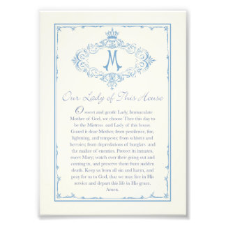 Our Lady of This House Prayer Printable 5x7 Fotodruck