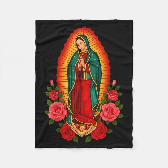 Our Lady Virgen De Guadalupe Saint Virgin Mary - C Fleecedecke (Vorderseite)
