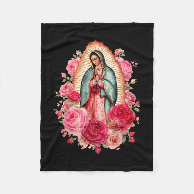 Our Lady Virgen De Guadalupe Saint Virgin Mary Nk  Fleecedecke (Vorderseite)