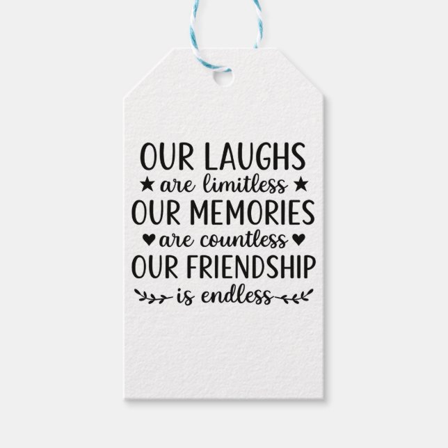 Our Laughs Are Limitless Friendship Quote  Geschenkanhänger (Vorderseite)