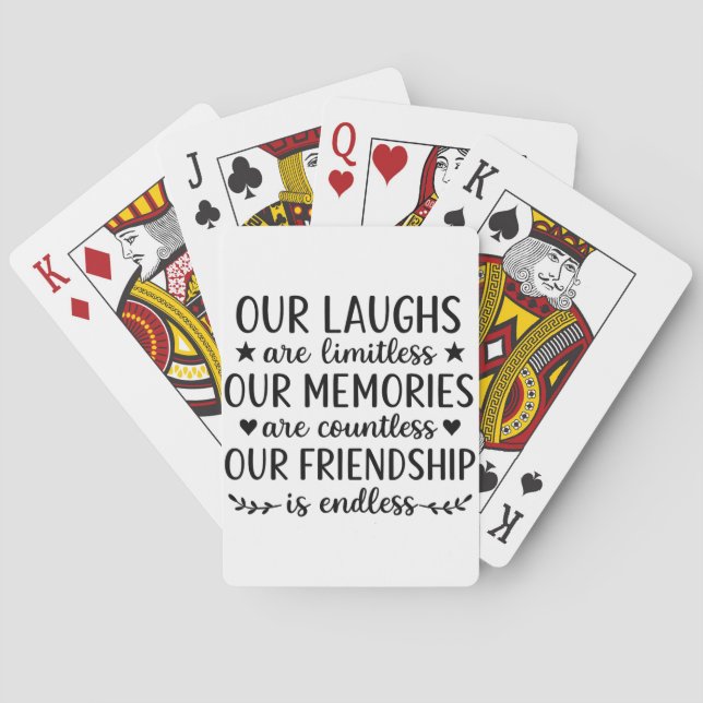 Our Laughs Are Limitless Friendship Quote  Spielkarten (Rückseite)