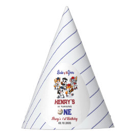 Our Little Animals Baseball 1st Birthday Party Partyhütchen