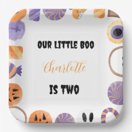"Our Little Boo" Halloween 2. Geburtstags-Party Pappteller