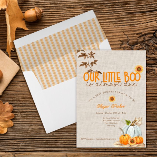 Our Little Boo Is Almost Due Baby Shower Invite Einladung (Von Creator hochgeladen)