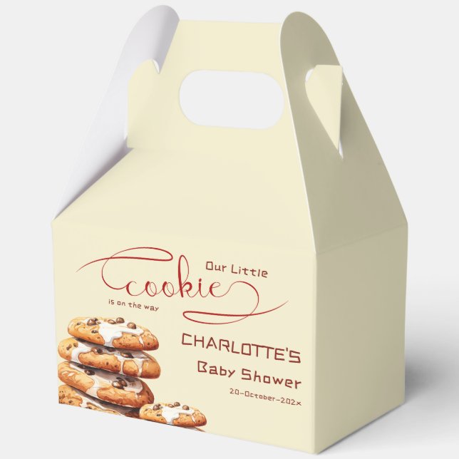 Our Little Cookie Is On The Way Cute Baby Shower Geschenkschachtel (Vorderseite)
