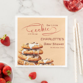 Our Little Cookie Is On The Way Cute Baby Shower Serviette
