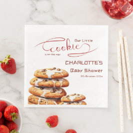 Our Little Cookie Is On The Way Cute Baby Shower Serviette