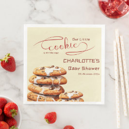 Our Little Cookie Is On The Way Cute Baby Shower Serviette