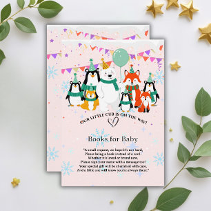 Our Little Cub Arktische Tiere Baby Shower Begleitkarte