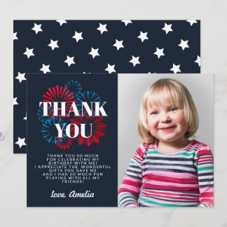 Our Little Firecracker 4TH of July Birthday Dankeskarte