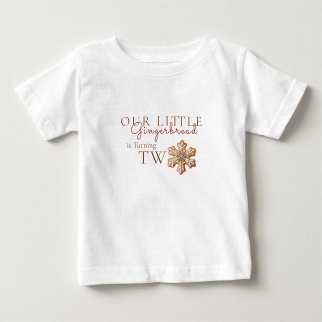 Our little Gingerbread Turning Two Baby T-shirt (Vorderseite)