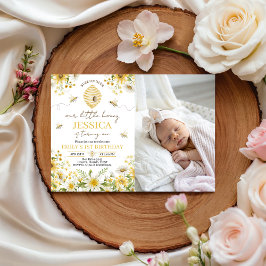 Our Little Honey Photo 1st Birthday Invite Einladung