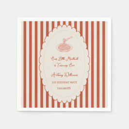 Our little meatball is turning one 1st Birthday Serviette