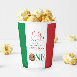 Our Little Meatball is Turning One Birthday Party Pappbecher