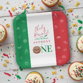 Our Little Meatball is Turning One Birthday Party Pappteller