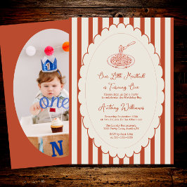 Our little meatball is turning one Photo Birthday Einladung