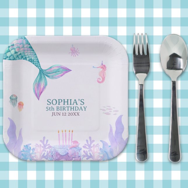 Our Little Mermaid  Fun Birthday Party  Pappteller (Von Creator hochgeladen)