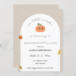 Our Little Pumpkin First Birthday Invitation Einladung